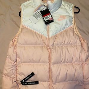 Nike Pink Women’s Down Fill Reversible Vest size large